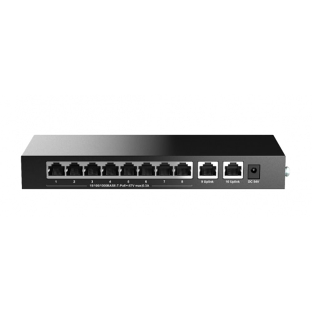 H3C Magic BS210T-P 8 Port Gigabit + 2 Port Gigabit Uplink 57W POE Metal Kasa Switch