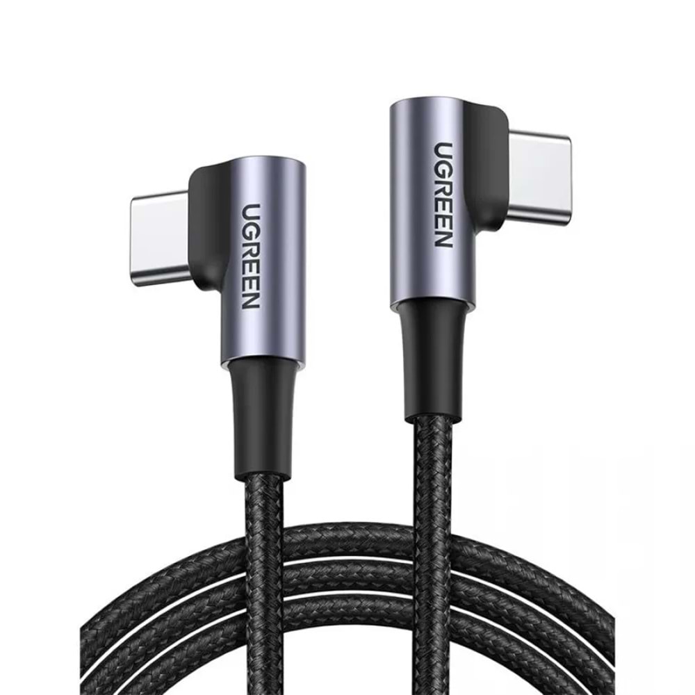 UGreen USB-C 60W 3A QC PD Örgülü Hızlı Şarj Kablosu 1 MT Siyah