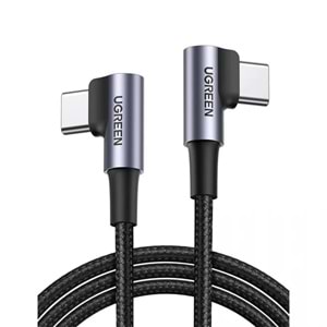 UGreen USB-C 60W 3A QC PD Örgülü Hızlı Şarj Kablosu 1 MT Siyah