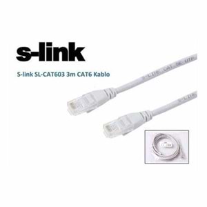 S-Link SL-CAT603 3MT CAT6 Patch Kablo Siyah