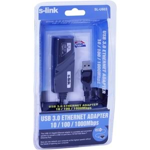 S-Link SL-U603 USB 3.0 TO RJ45 10/100/1000MBPS Gigabit Ethernet Dönüştürücü