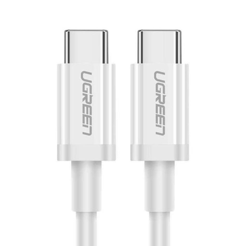 UGreen USB-C 60W 3A QC PD Hızlı Şarj Kablosu 1 MT Beyaz