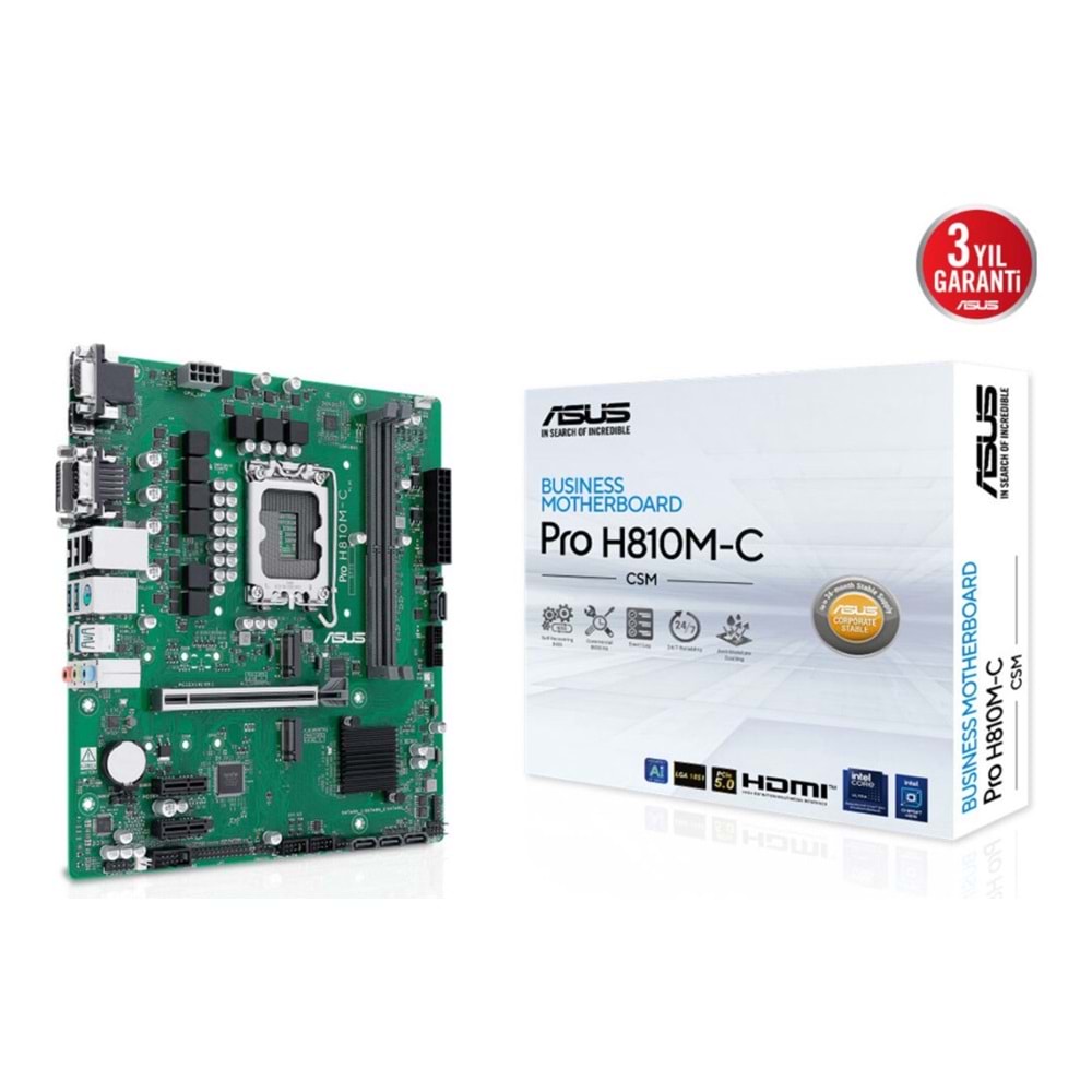 Asus Pro H810M-C Csm D5 1851P Vga Dvi Hdmi Dp