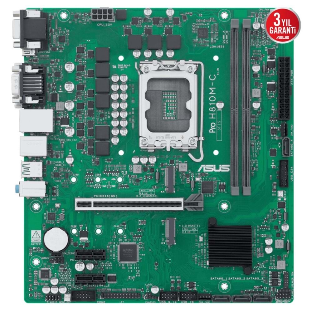 Asus Pro H810M-C Csm D5 1851P Vga Dvi Hdmi Dp