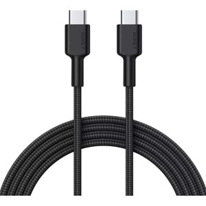 Aukey CB-CD45-BK Naylon Örgülü Type-C Type-C Şarj Kablosu (0.9m)
