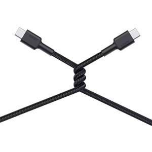 Aukey CB-CD45-BK Naylon Örgülü Type-C Type-C Şarj Kablosu (0.9m)
