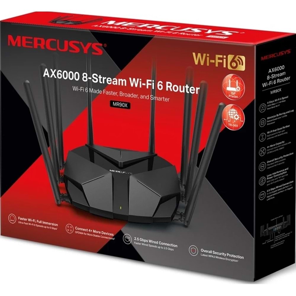 Tp-Link Mercusys MR90X AX6000 Dual Band Wi-Fi Router