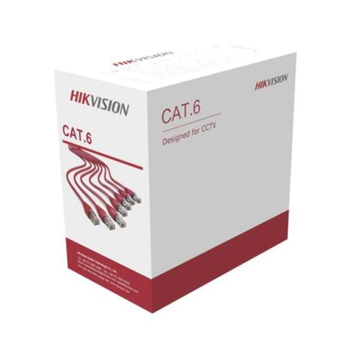 Hikvision DS-1LN6UZC0 24AWG , 0.50mm, Saf Bakır U/UTP 305mt CAT6 Kablo (Gri)