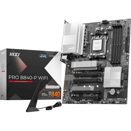 MSI PRO B840-P WIFI DDR5 8000MT/S 1XHDMI 2XM.2 ATX AM5 (AMD AM5 9000/8000/7000 Uyumlu)