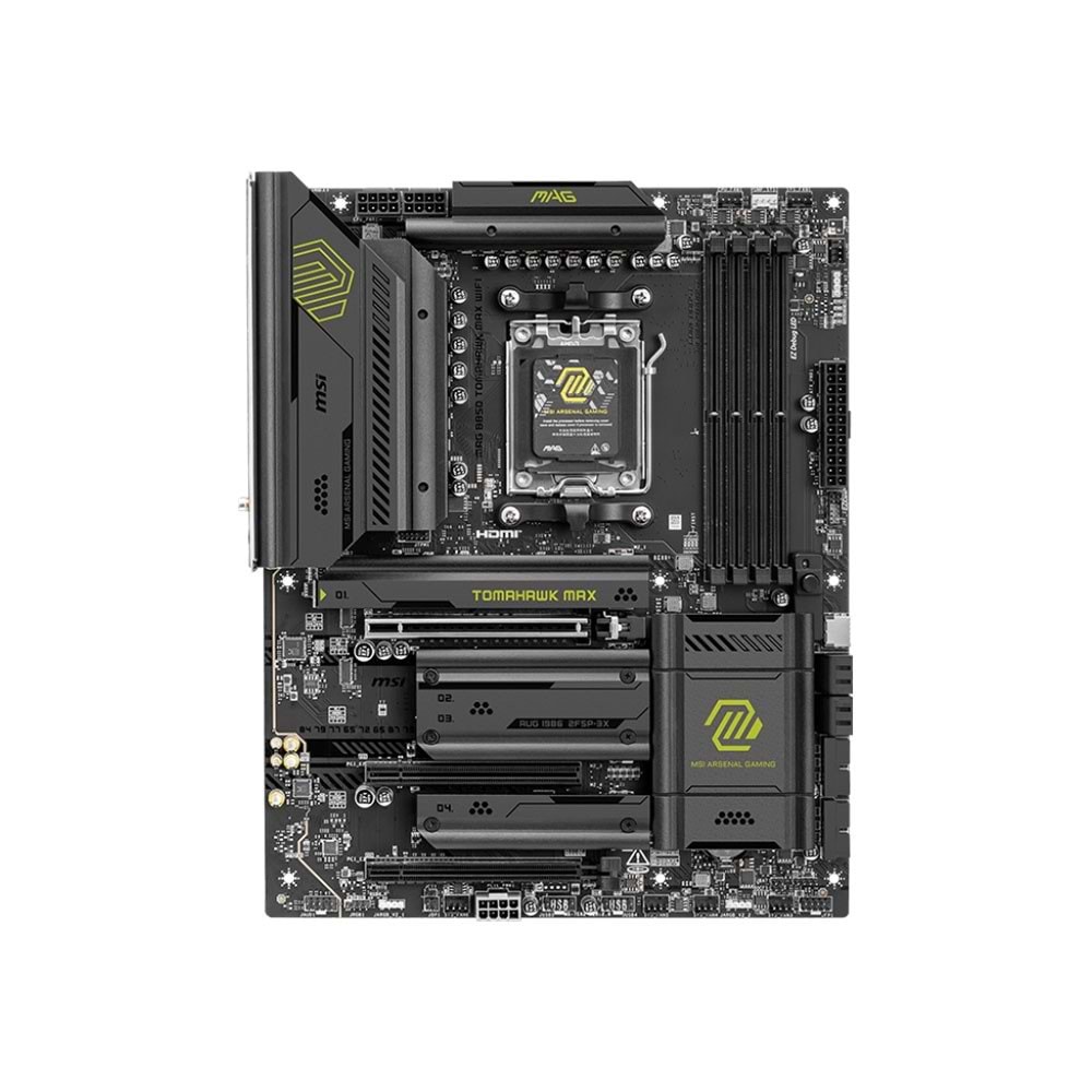 MSI MAG B850 TOMAHAWK MAX WIFI DDR5 8400MT/S 1XHDMI 4XM.2 ATX AM5 (AMD AM5 9000/8000/7000 Uyumlu)
