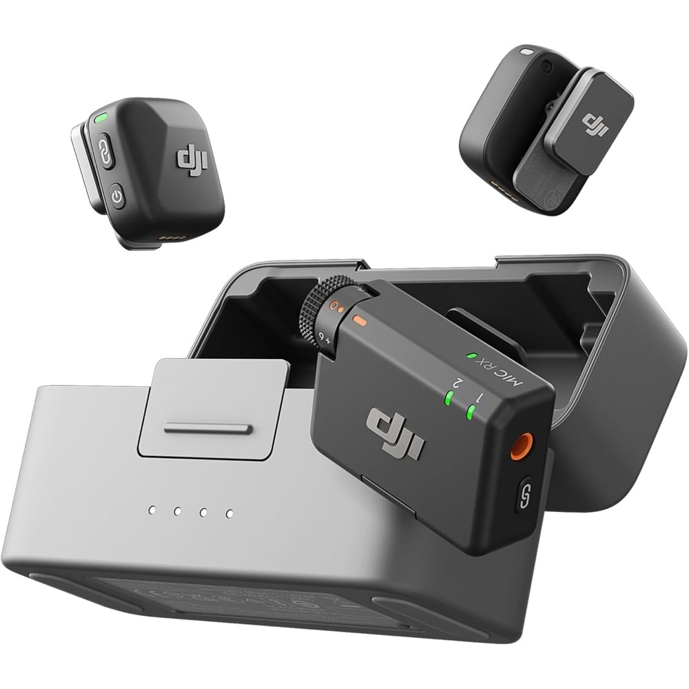 DJI MIC MINI KABLOSUZ MİKROFON (2TX-1RX-CHARGING CASE) (RESMI DIST GARANTILI)