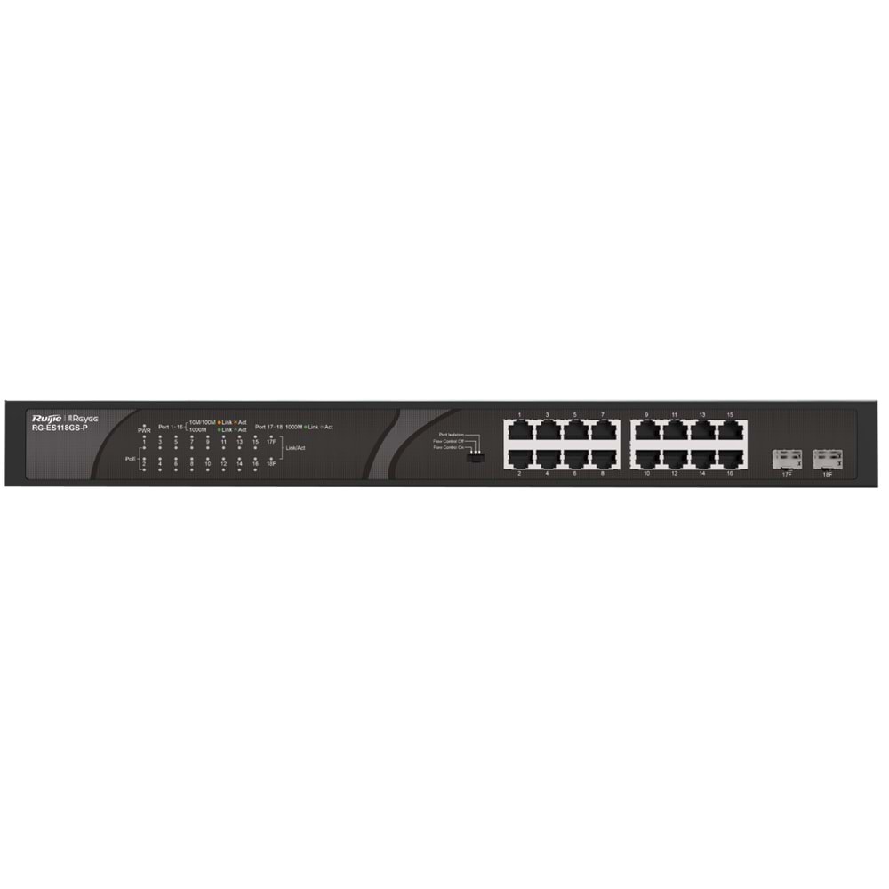 Ruijie Reyee RG-ES118GS-P 18-Por 10/100/1000 Mbps PoE (247W)