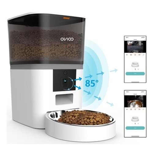 OVIOO WiFi Camera Pet Feeder – Beyaz