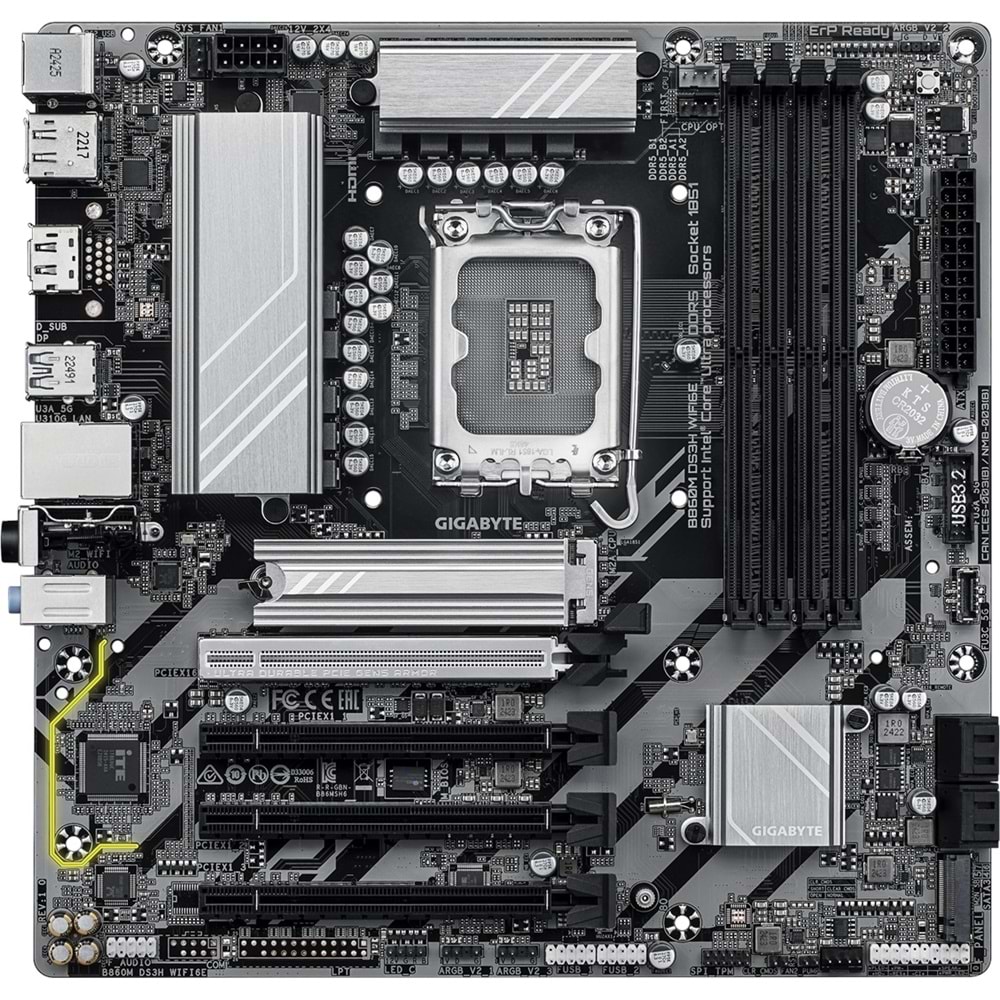 Gigabyte B860M DS3H Wifi 6E D5 1851 Hdmi Dp Type-C