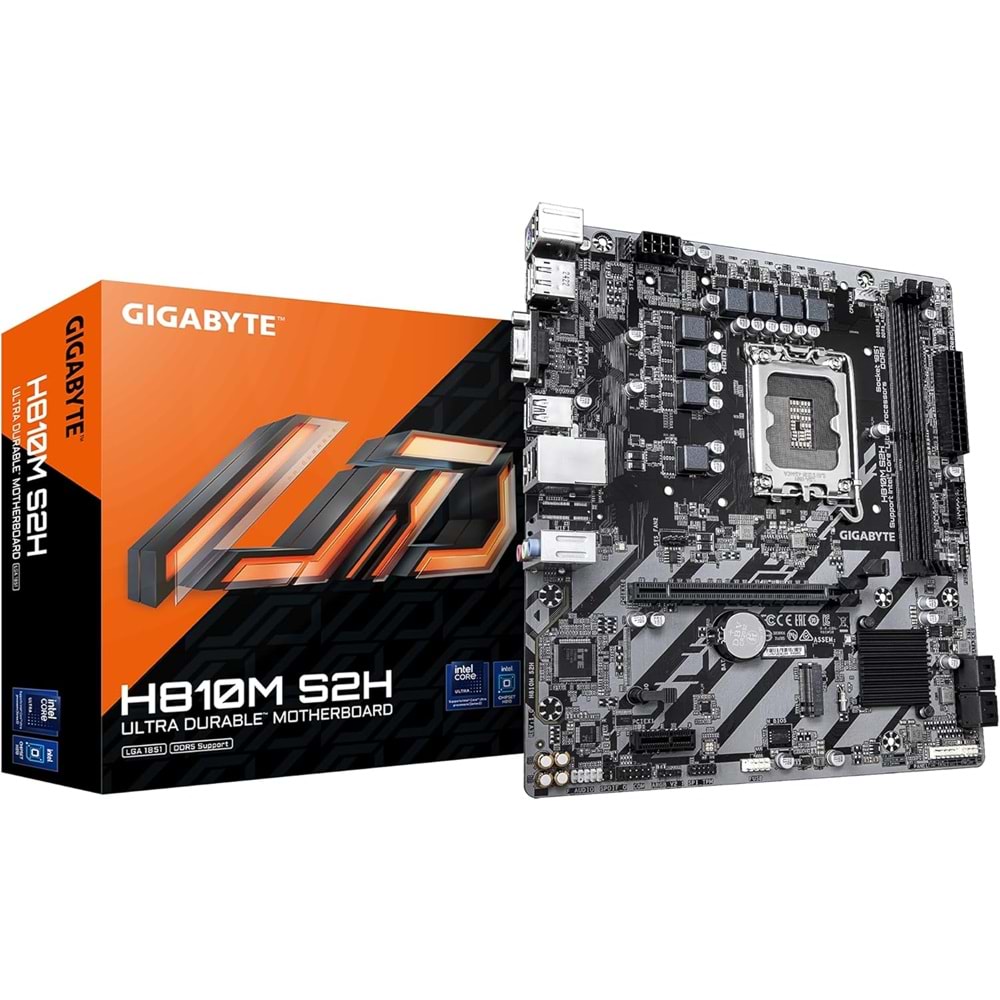 Gigabyte H810M S2H D5 1851P Vga Hdmi Dp Usb3.2