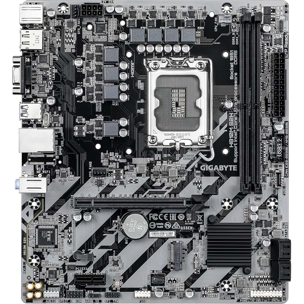 Gigabyte H810M S2H D5 1851P Vga Hdmi Dp Usb3.2