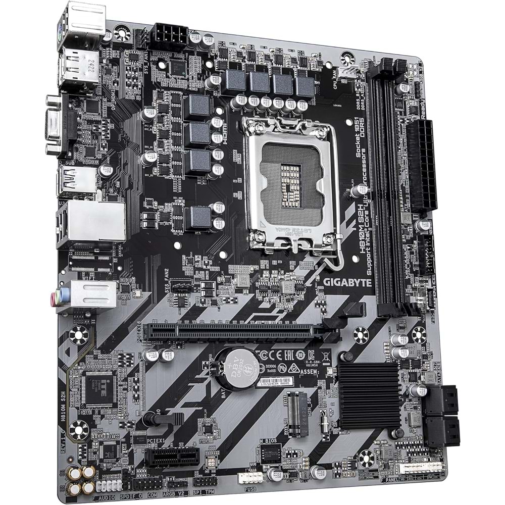 Gigabyte H810M S2H D5 1851P Vga Hdmi Dp Usb3.2