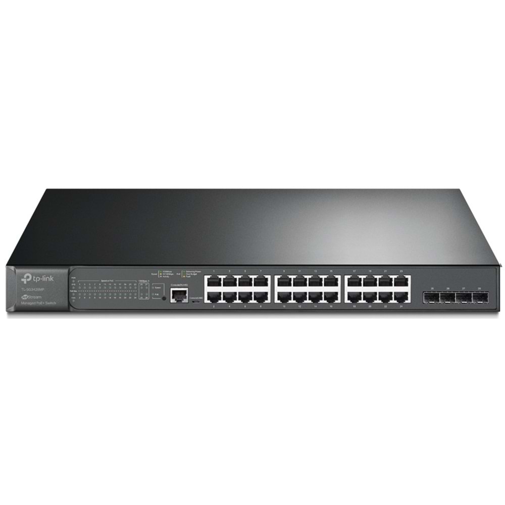 Omada SG3428MP JetStream 28-Port Giga. L2+ Managed 4-SFP 24-PoE(384W