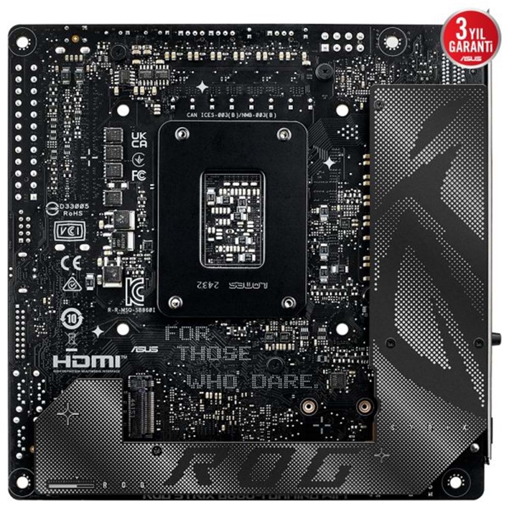 Asus ROG STRIX B860-I GAMING WIFI B860 DDR5 M.2 USB 3.2 DP/HDMI PCI 5.0 1851p An