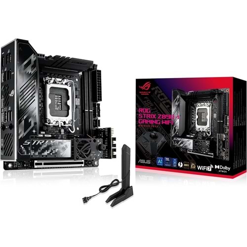 Asus ROG STRIX Z890-I GAMING WIFI Z890 DDR5 M.2 HDMI PCI 5.0 1851p Anakart