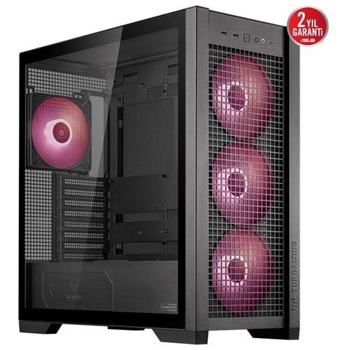 Asus TUF GAMING GT302 TG ARGB - SİYAH EATX/ATX/MİCRO-ATX/MİNİ-ITX Kasa (PSU Yok)