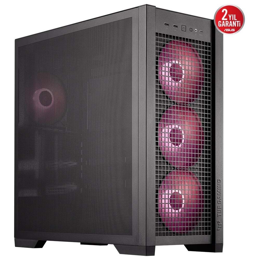 Asus TUF GAMING GT302 TG ARGB - SİYAH EATX/ATX/MİCRO-ATX/MİNİ-ITX Kasa (PSU Yok)
