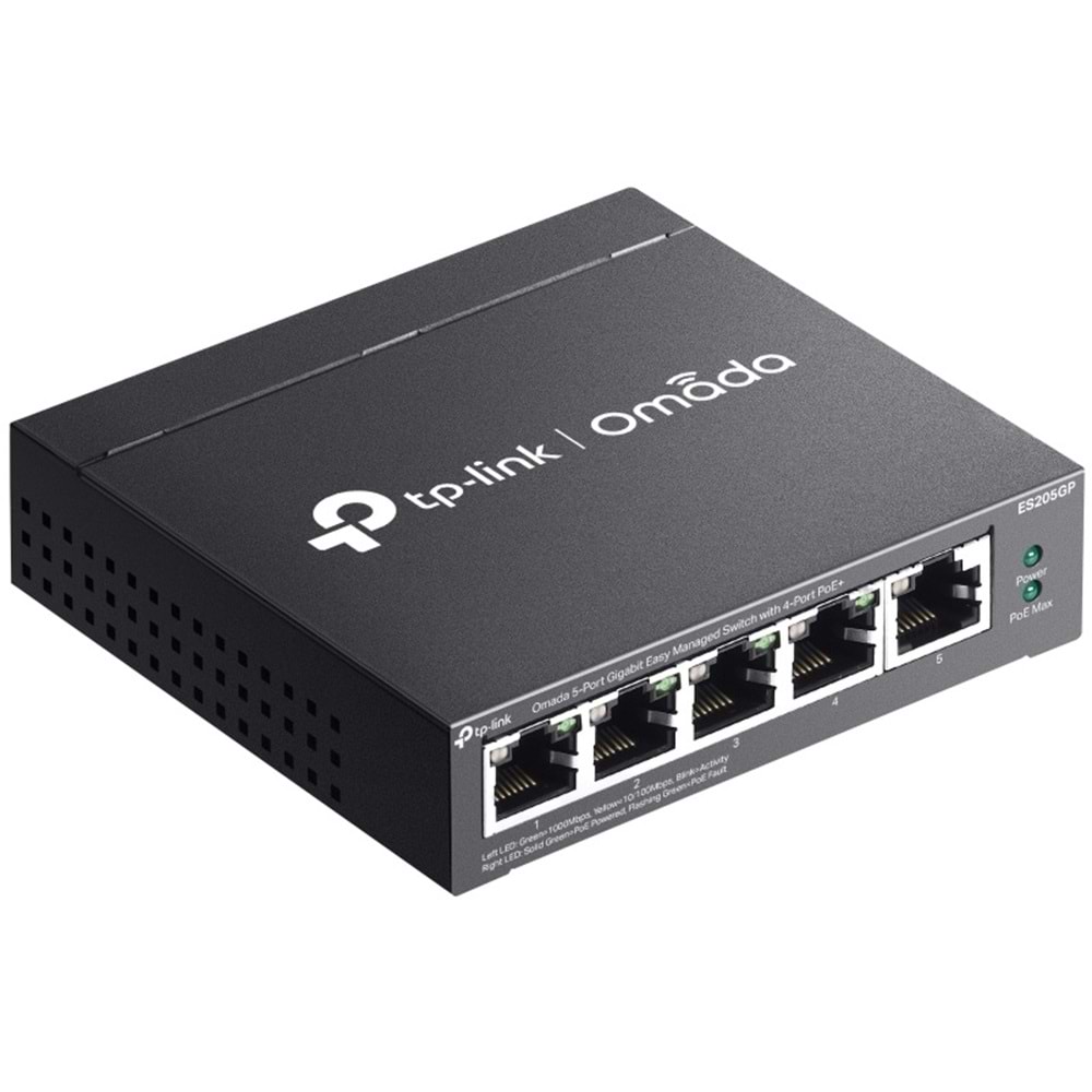 Omada ES205GP 5-Port Easy Managed Switch 4 Portlu PoE+