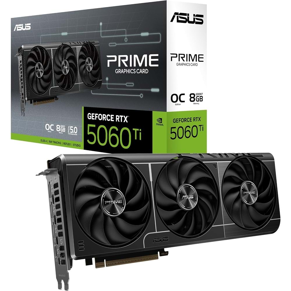 Asus PRIME-RTX5060TI-O8G 8GB 128Bit GDDR7 DP/HDMI PCI 5.0 Ekran Kartı