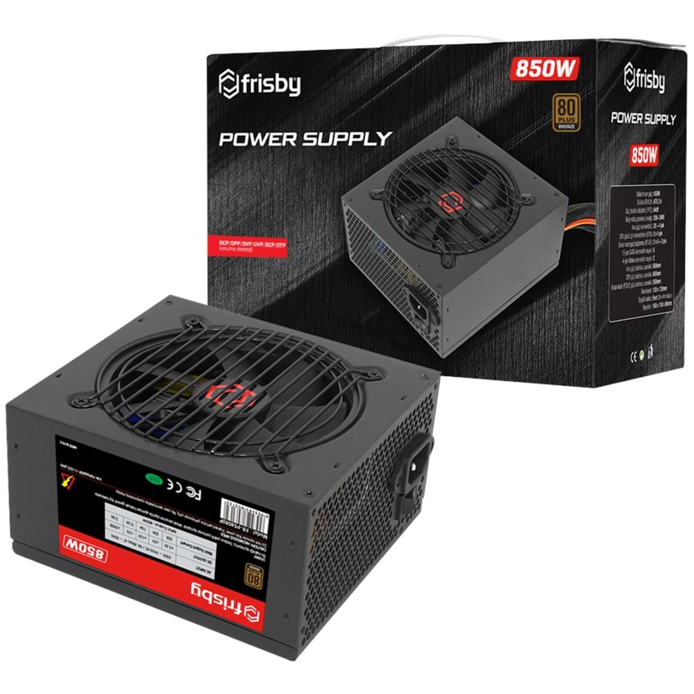 Frisby 850W 80+ Bronze 12 cm Fan Power Supply (FR-PS8580P)