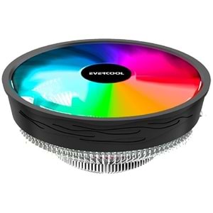 Evercool CS-02 Rainbow 12cm Fan Intel LGA1700/AMD AM5 Hava Soğutmalı CPU Fan