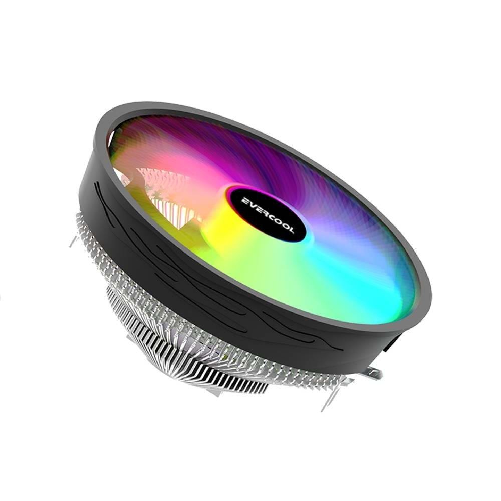 Evercool CS-02 Rainbow 12cm Fan Intel LGA1700/AMD AM5 Hava Soğutmalı CPU Fan