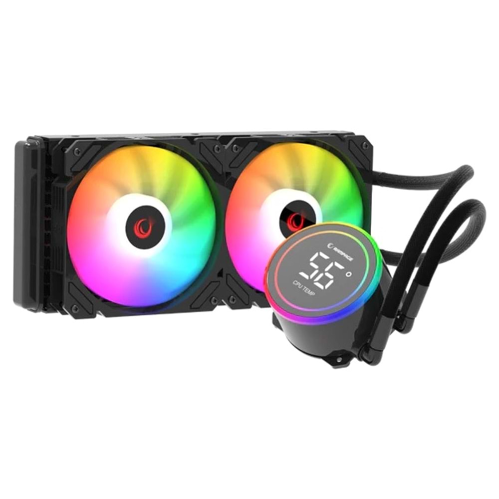 Rampage HELIOS-C15 Intel LGA1700/AMD AM5 240mm Sıvı Soğutmalı ARGB CPU Fan(Siyah