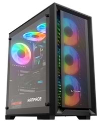 Rampage VOYAGER 750W 80+ BRONZE RGB ATX Mid-T Gaming Oyuncu Kasası (Siyah)
