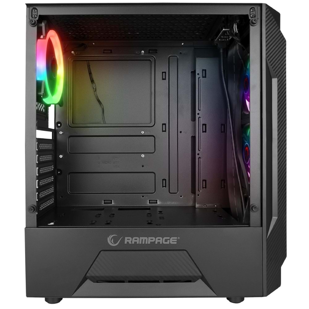 Rampage FUSION 650W 80+ BRONZE Rainbow Temperli Cam ATX Mid-T Gaming Oyuncu Kasa