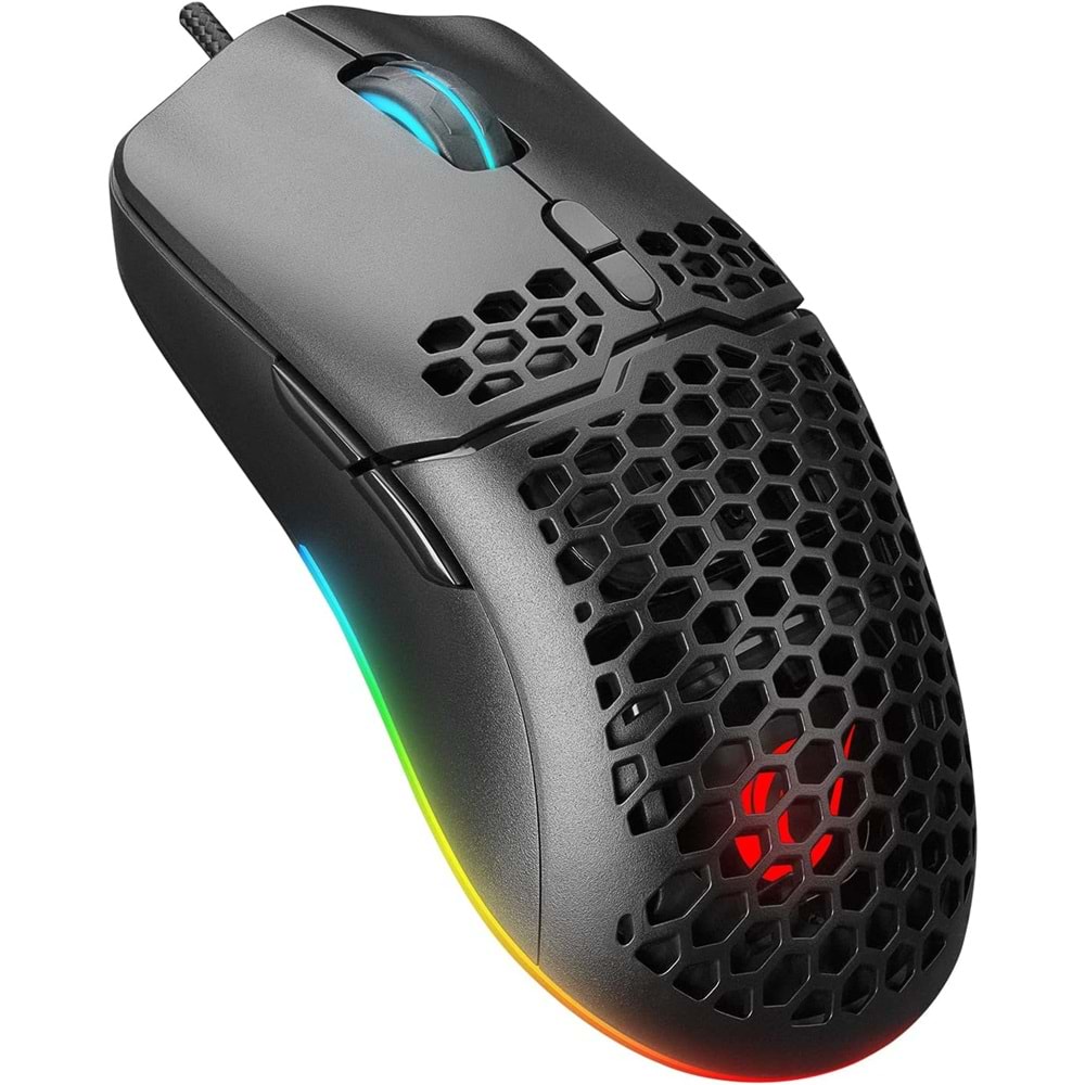 Rampage KM-R96 ELEMENTAL Q RGB Multmedia Klavye+7200dpi Mouse Gaming Set Siyah