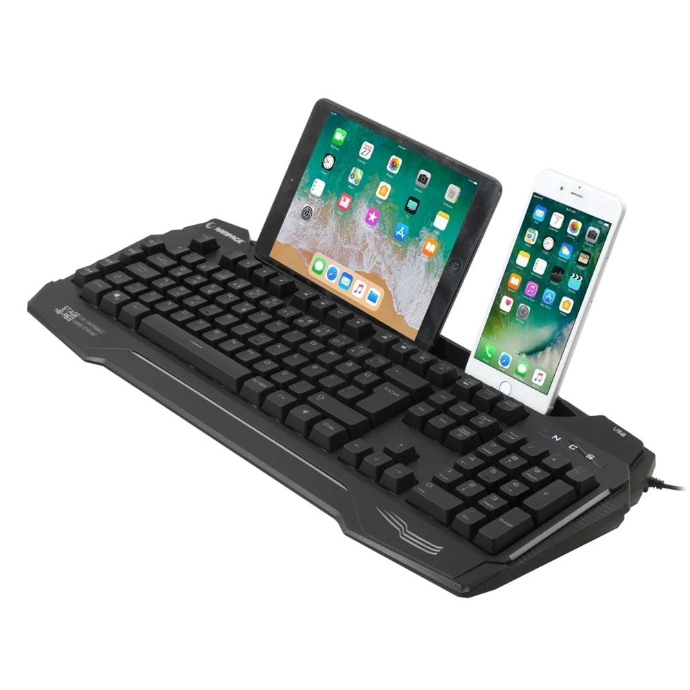 Rampage KB-R63 STAGE Sese Duyarlı RGB Q USB +Ses Mik Çıkışlı Siyah Oyuncu Klavye