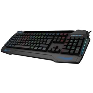 Rampage KB-R63 STAGE Sese Duyarlı RGB Q USB +Ses Mik Çıkışlı Siyah Oyuncu Klavye