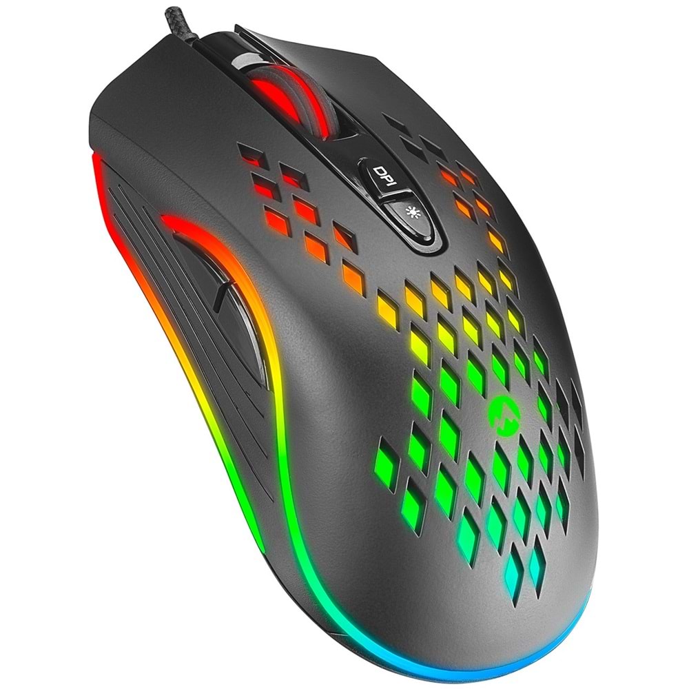 Everest SM-G07 METAFOR Usb 800/1600/3200/4800/6400dpi RGB Siyah Gaming Mouse
