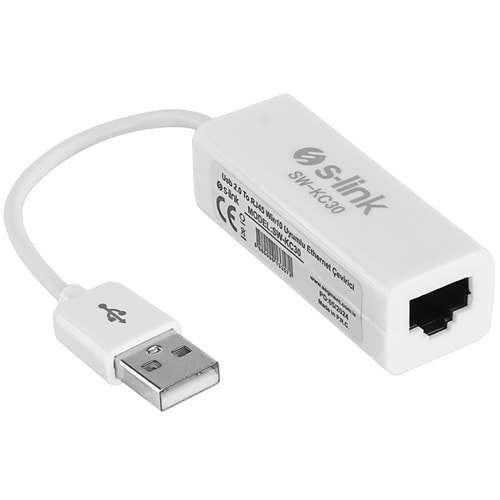 S-link SW-KC30 Usb 2.0 To RJ45 Win10 Uyumlu Ethernet Çevirici