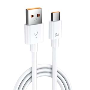 Sensei SNSDC-1.5M USB To Type-C 6A Data ve Şarj Kablosu (1.5m)