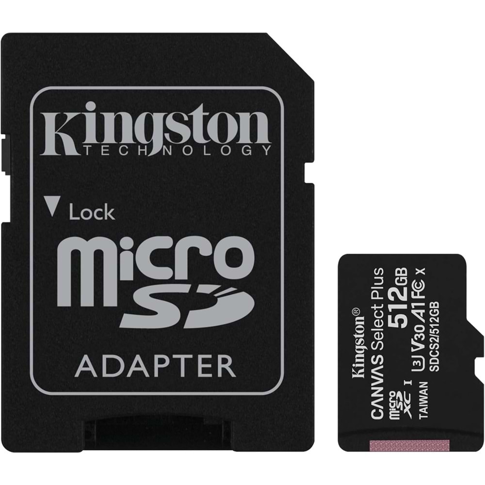 Kingston SDCS2 512GB Micro SD Class 10 Hafıza Kartı (SDCS2/512GB)
