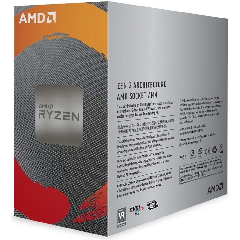 AMD RYZEN 5 3600 3.6GHZ 35MB 65W AM4 FANLI