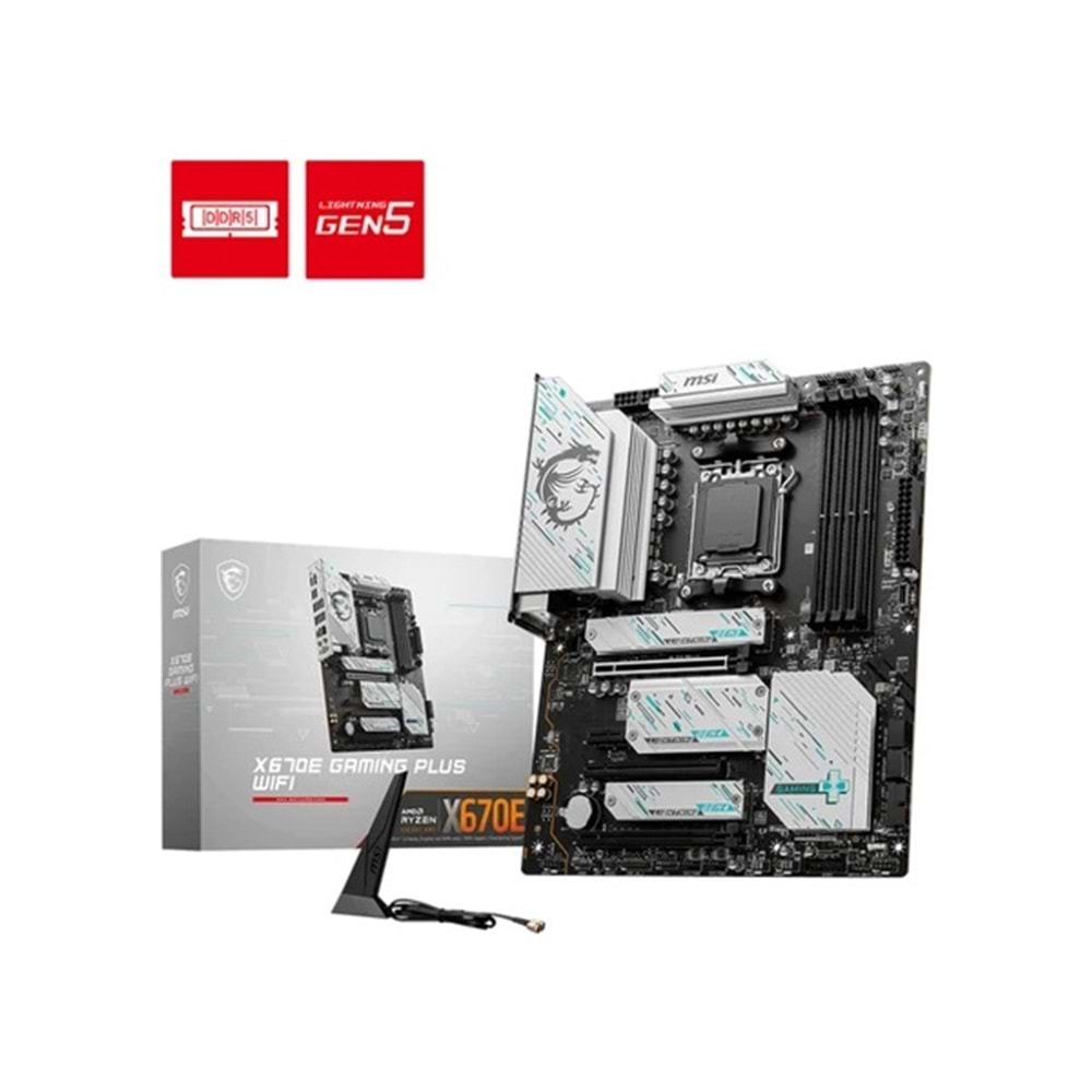 MSI X670E Gaming Plus Wifi AM5 Ryzen DDR5 Hdmi Dp