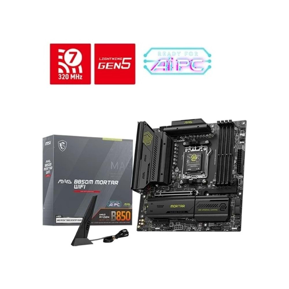 MSI Mag B850M Mortar Wifi AM5 Ryzen D5 Type-C