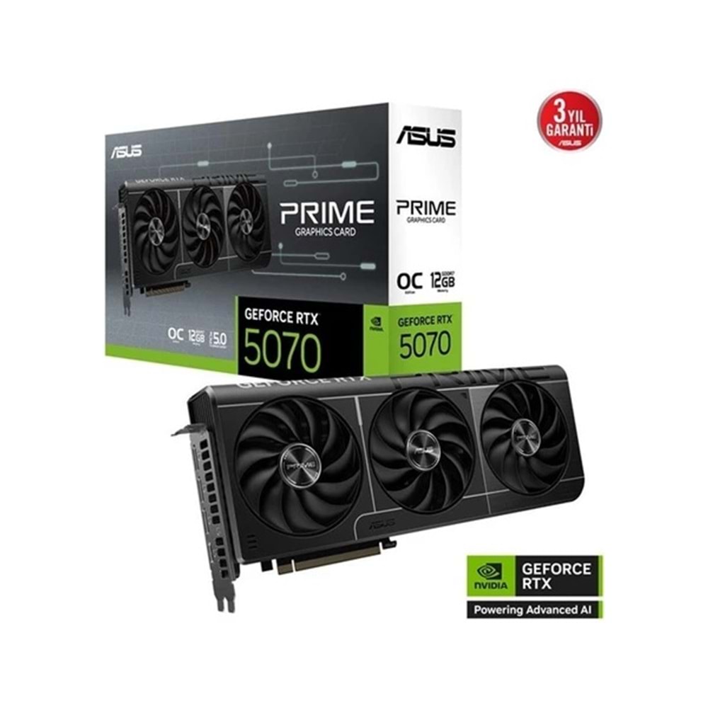 Asus PRIME-RTX5070-O12G 12GB 192Bit GDDR7 DP/HDMI PCI 5.0 Ekran Kartı