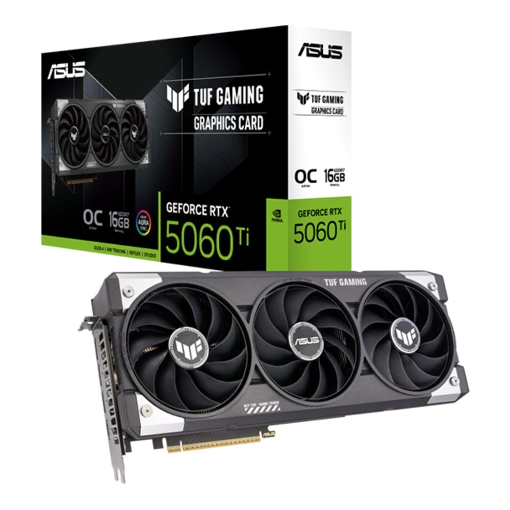 Asus TUF-RTX5060TI-O16G-GAMING 16GB 128Bit GDDR7 DP/HDMI PCI 5.0 Ekran Kart