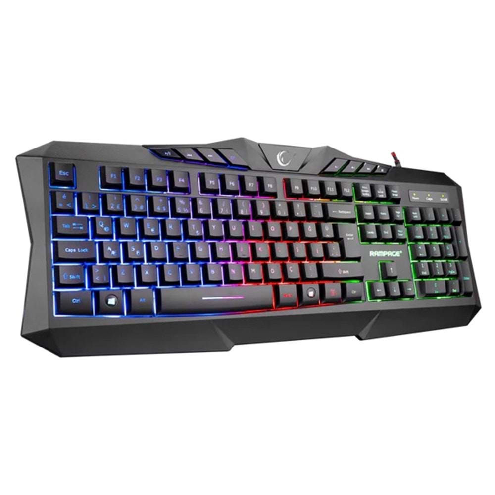 Rampage KM-404 ARGENTI Q Rainbow USB Gaming Combo Klavye+Kulaklık+Mouse+Mousepad
