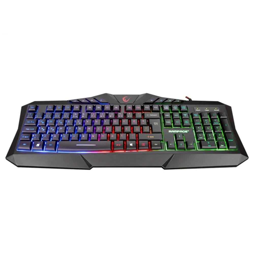 Rampage KM-404 ARGENTI Q Rainbow USB Gaming Combo Klavye+Kulaklık+Mouse+Mousepad