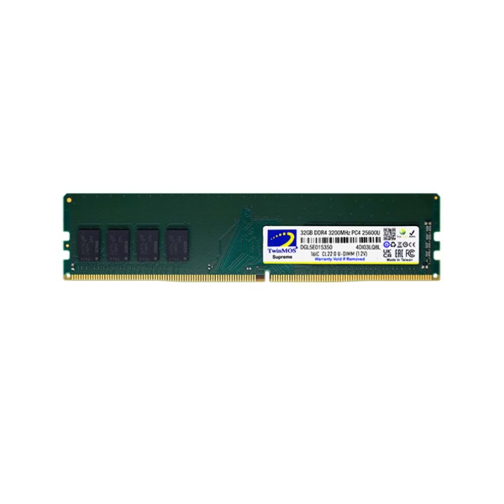 TwinMOS 32GB 3200MHz DDR4 U-DIMM CL22 Ram (MDD432GB3200DWO)