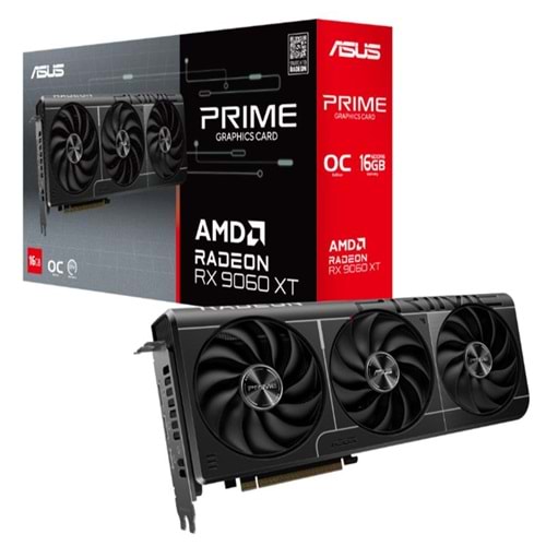 Asus GEFORCE PRIME-RX9060XT-O16G 16GB GDDR6 128BIT 1XHDMI 2XDP Ekran Kartı
